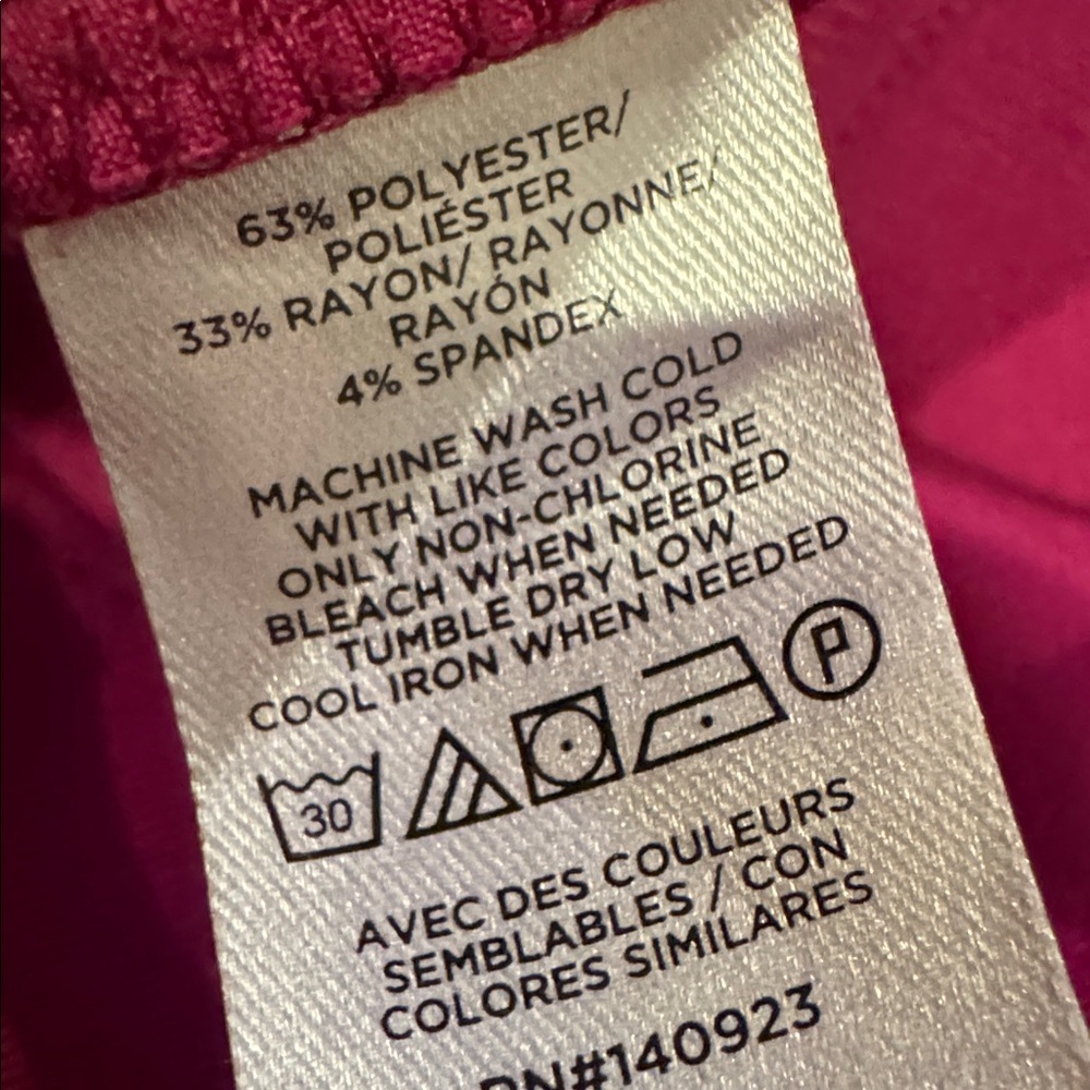 LOFT The Devlin Slim Fuchsia Dress Pants Size 14 - Picture 8 of 9